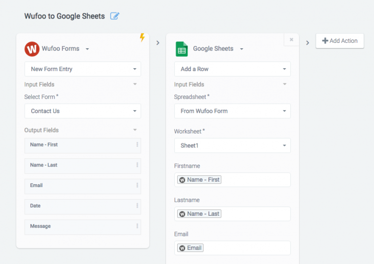 Here's how to connect Wufoo with Google Sheets Wufoo