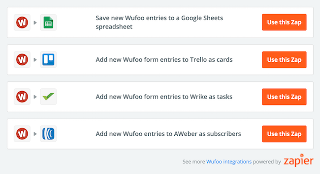 Wufoo Zapier image 2