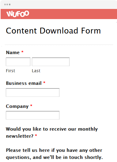 boom balkon Flock Lead Generation Form Templates | Wufoo