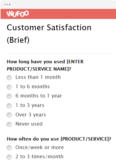 Service Feedback Form Template