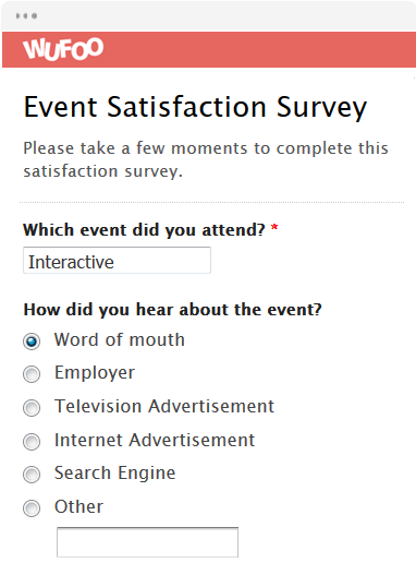 Event Satisfaction Survey Template from www.wufoo.com