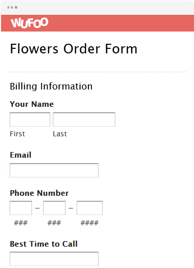Online Order Form Templates | Wufoo