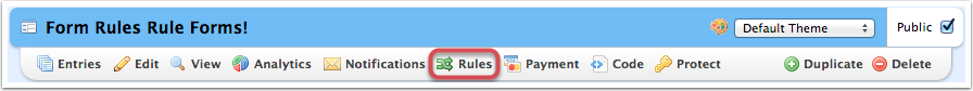 rules button