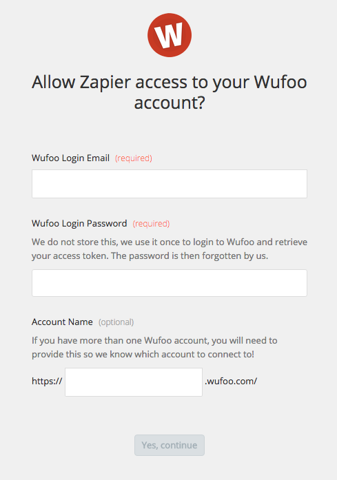 Zapier Wufoo Setup