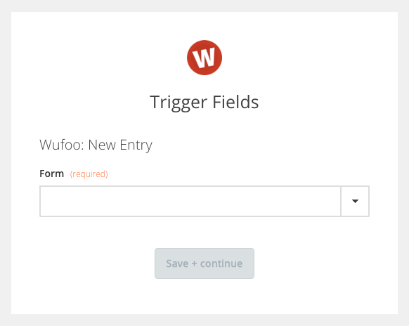 Zapier Wufoo Form Select