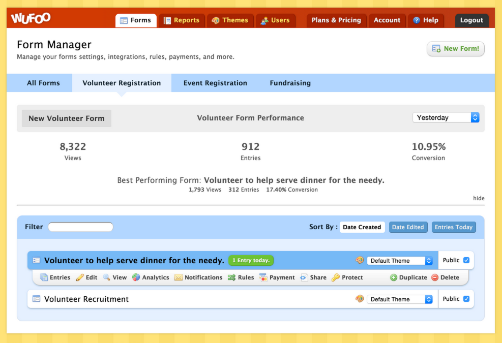 Volunteer Forms Template from www.wufoo.com