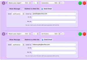 how to set up multiple Form Rules in Wufoo