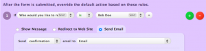 Creating form rule on request form