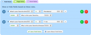 The incorrect way to use Field Rules.