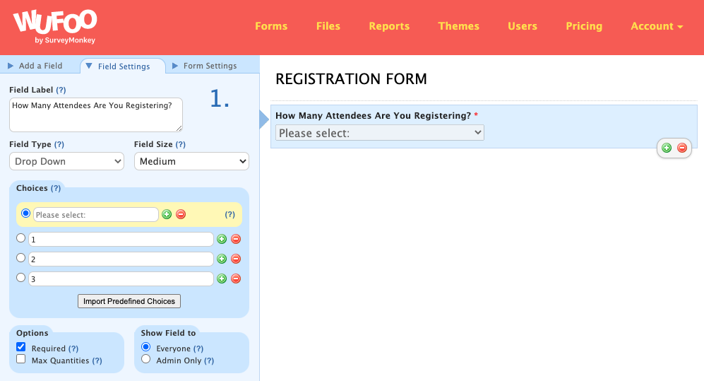 wufoo registration form