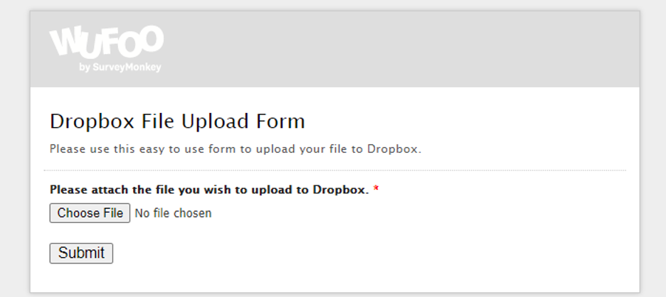 wufoo dropbox integration